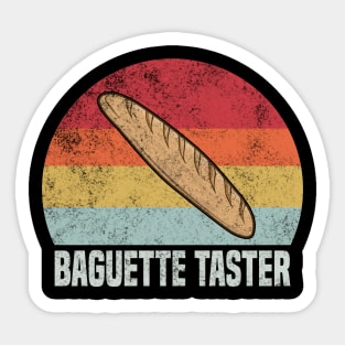 Baguette Taster Funny Retro Vintage 1970s Baguette Sticker